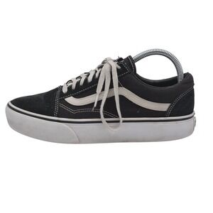 Vans Old Skool Shoes Mens Size 8 Black Suede Canvas Low Top Skate Sneakers